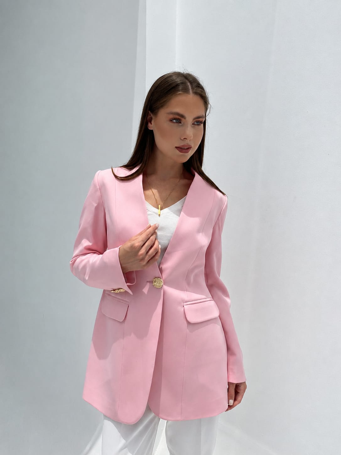 Blush Elegance Blazer